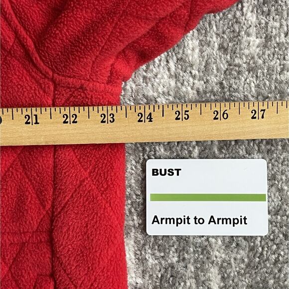 Tommy Hilfiger Red Quilted Jacket Women's Size M Full Zip with Pockets - Picture 11 of 14